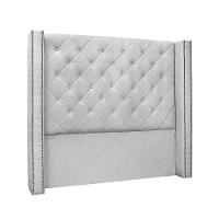 Cabeceira Cama Box Queen 160 Cm Vicenza Linho Grigio S04 - D'rossi - 1