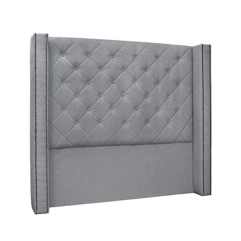 Cabeceira Cama Box Solteiro 90 Cm Vicenza Linho Cinza S04 - D'rossi - 1