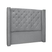 Cabeceira Cama Box Solteiro 90 Cm Vicenza Linho Cinza S04 - D'rossi - 1