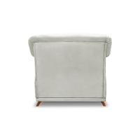 Poltrona Sala De Estar Pé De Madeira Julieta Veludo Prata S04 - D'rossi - 2