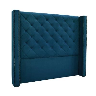 Cabeceira Cama Box Queen 160 Cm Vicenza Veludo Azul Marinho S04 - D'rossi