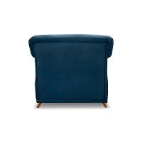 Poltrona Sala De Estar Pé De Madeira Julieta Veludo Azul Marinho S04 - D'rossi - 2