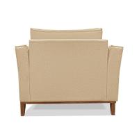 Poltrona Base De Madeira Sala De Estar Grace Linho Dourado S04 - D'rossi - 2