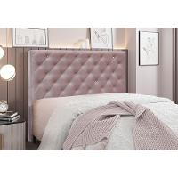 Cabeceira Cama Box King 195 Cm Tania Veludo S04 - D'rossi Cor Lilás - 4