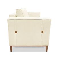 Poltrona Base De Madeira Sala De Estar Grace Linho Pérola S04 - D'rossi