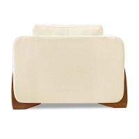 Poltrona Sala De Estar Base De Madeira Clarissa Linho S04 - D'rossi Cor Perola - 5