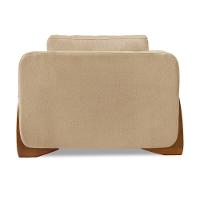 Poltrona Sala De Estar Base De Madeira Clarissa Linho S04 - D'rossi Cor Dourado - 2