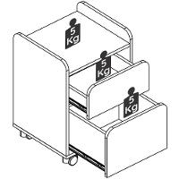 Escrivaninha 2 Gavetas E Gaveteiro 28000x27998 Hanover Branco Artesano Hanover Branco - 3