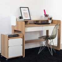 Escrivaninha 2 Gavetas E Gaveteiro 28000x27998 Hanover Branco Artesano Hanover Branco - 9