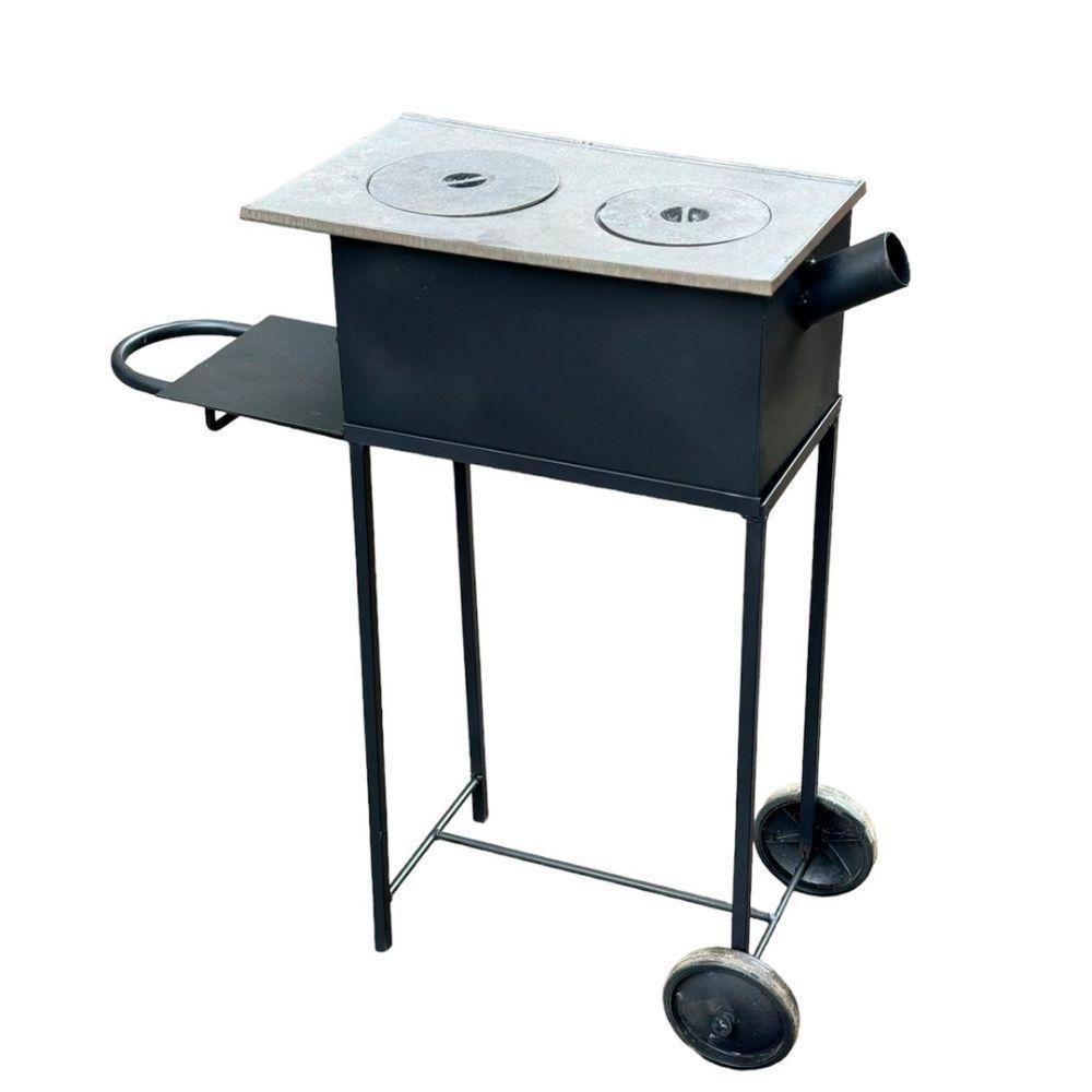 Fogão E Churrasqueira 2 Bocas 22x60x40cm - 2