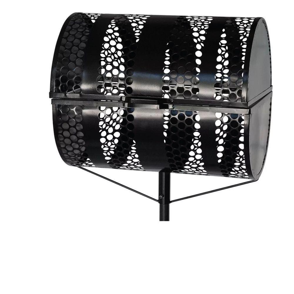 Lixeira De Rua Com Tampa Para Calçada Passeio 50cm Abaulada 50x50x60cm - 1