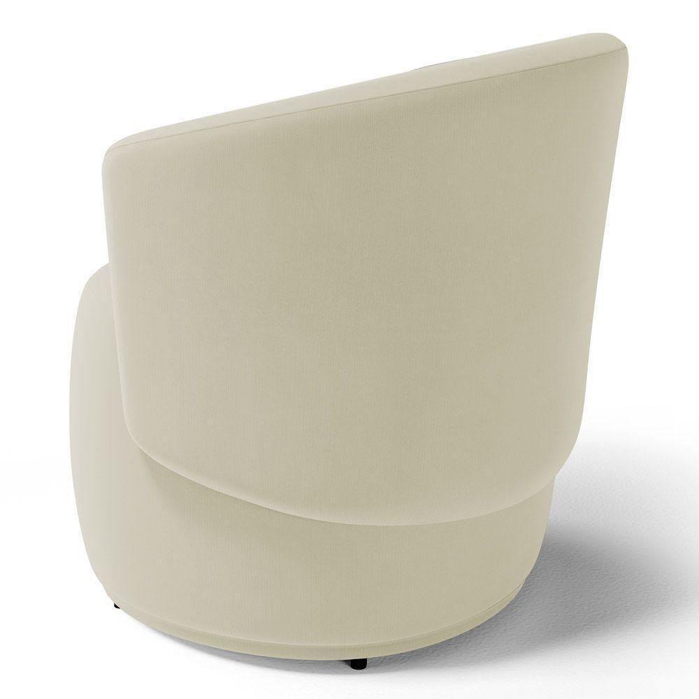 Kit 2 Poltronas E 1 Namoradeira Aisha Orgânica Suede Bege Claro - Desk Design - 3