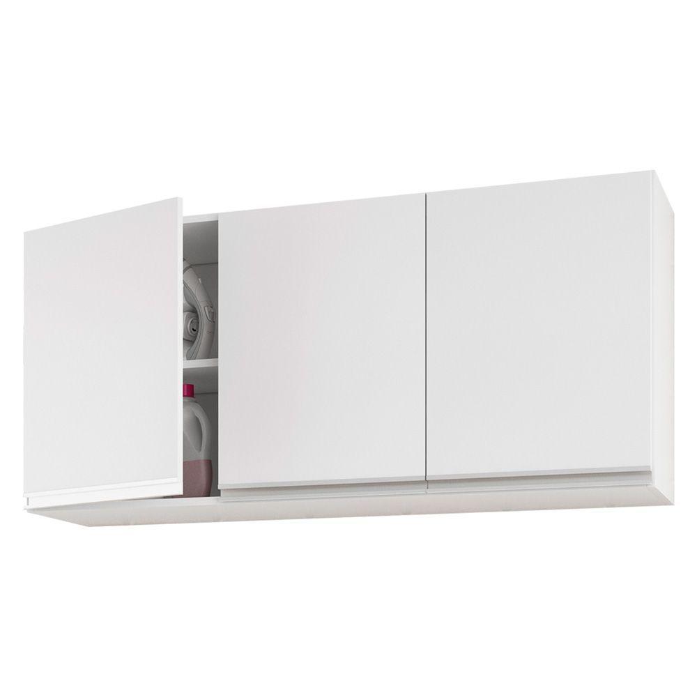 Cozinha Planejada Lux 3 Peças 100%mdf Balcão Gabinete Sem Tampo 119cm 3 Gavetas Branco - Desk Design - 5