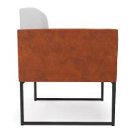 Poltrona Base Industrial Preto Kit 2 Elisa Nozes-linho Cinza A05 D03 - D'rossi - 7