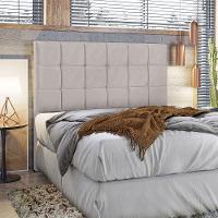 Cabeceira Julia 195cm King Size Veludo Shop Das Cabeceiras Bege Marfim - 5