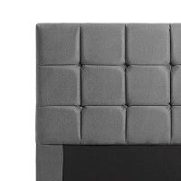 Cabeceira Julia 195cm King Size Veludo Shop Das Cabeceiras Cinza Chumbo - 2