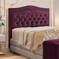 Cabeceira Estofada Holanda 1,60 2.0 Queen Shop Das Cabeceira Roxo - 4