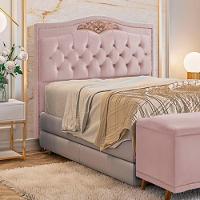 Cabeceira Cama Box Queen 1,60 Luxor Rose Shop Das Cabeceiras Rose
