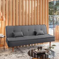 Sofá Cama Silver 3 Lugares Chumbo 1,9 Shop Das Cabeceiras Cinza Chumbo