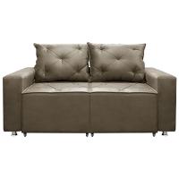 Sofá Retrátil E Reclinável 2 Lugares Bariloche 1.50cm Veludo Marrom Castor - 1