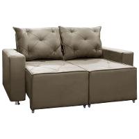 Sofá Retrátil E Reclinável 2 Lugares Bariloche 1.50cm Veludo Marrom Castor - 2