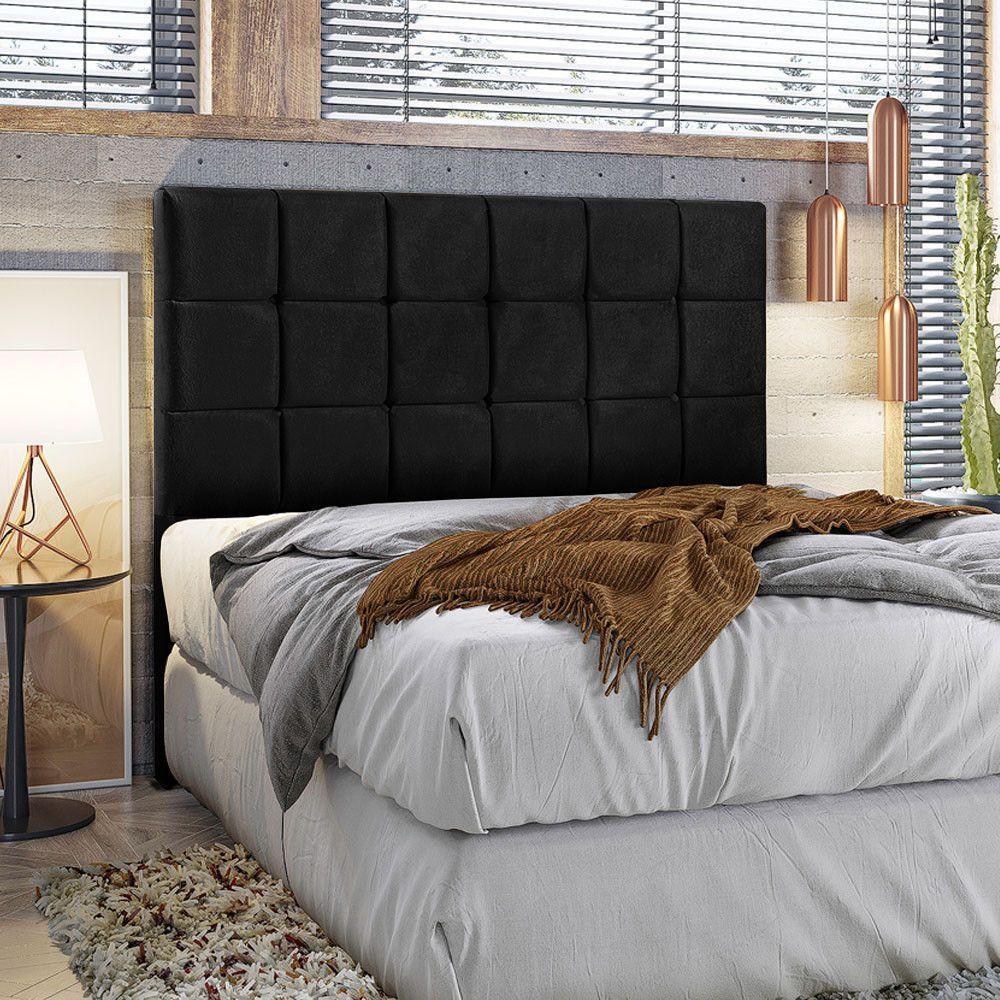Cabeceira Julia 195cm King Size Veludo Shop Das Cabeceiras Preto - 4