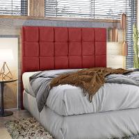 Cabeceira Julia 195cm King Size Veludo Shop Das Cabeceiras Vermelho - 5