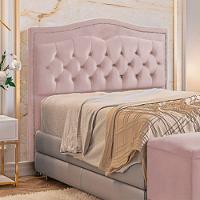 Cabeceira Estofada Holanda 1,60 2.0 Queen Shop Das Cabeceira Rose - 4