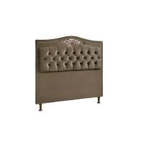 Cabeceira Holanda 140cmcasal Veludo Shop Das Cabeceiras Marrom Castor - 1