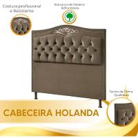 Cabeceira Holanda 140cmcasal Veludo Shop Das Cabeceiras Marrom Castor - 3