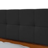 Cabeceira Casal 160cm 2 Mesas De Cabeceira Com Led Calitan - Lopas Frassino/preto Fosco - 5