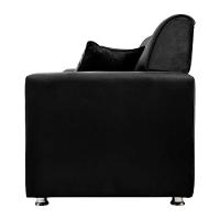 Sofá 3 Lugares Fixo Tokyo Veludo Shop Das Cabeceiras Preto - 5