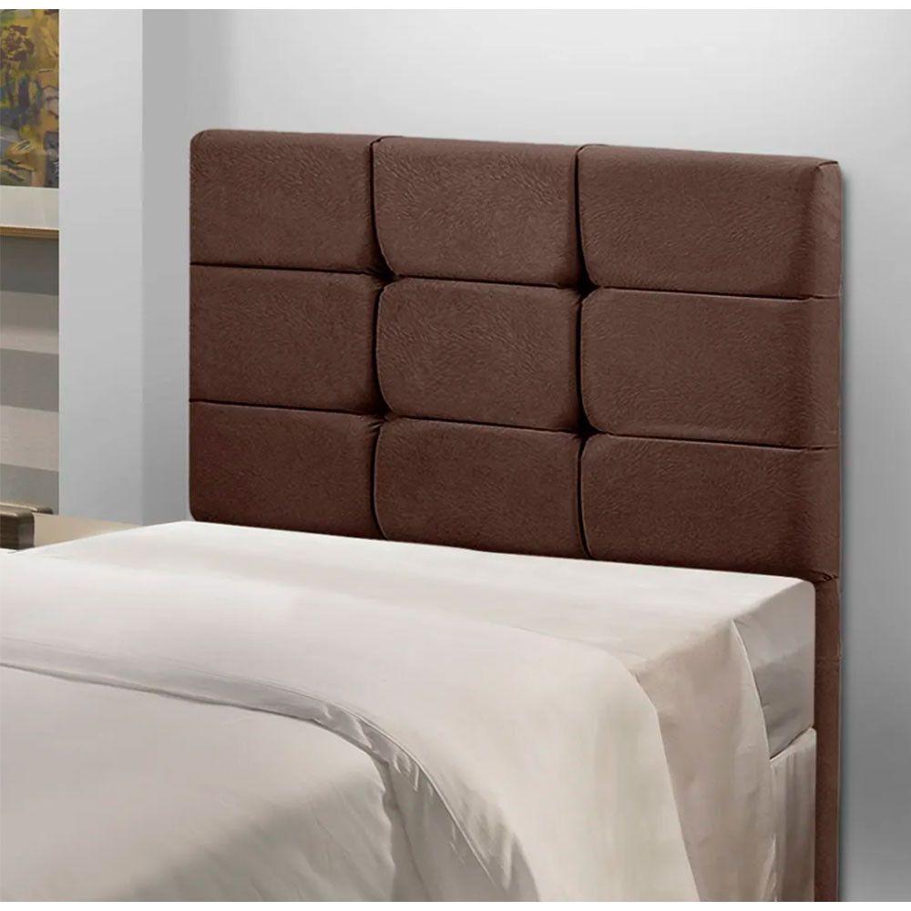 Cabeceira Estofada Cama Box 90cm Julia Shop Das Cabeceiras Café - 2