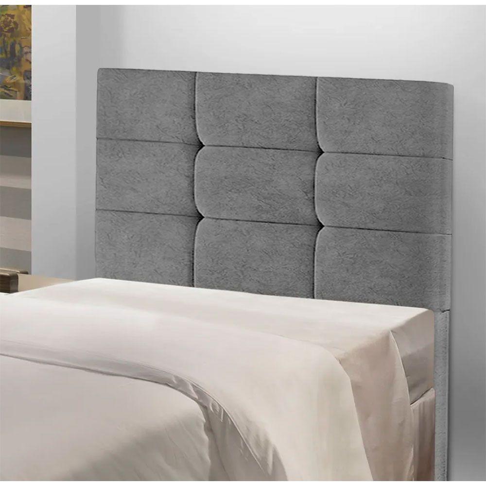 Cabeceira Estofada Cama Box 90cm Julia Shop Das Cabeceiras Chumbo - 5