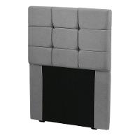 Cabeceira Cama Box Solteiro 0.90 Julia Shop Das Cabeceiras Cinza Chumbo - 1