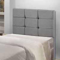 Cabeceira Cama Box Solteiro 0.90 Julia Shop Das Cabeceiras Cinza Chumbo - 3