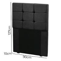 Cabeceira Cama Box Solteiro 0.90 Julia Shop Das Cabeceiras Preto - 2