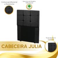 Cabeceira Cama Box Solteiro 0.90 Julia Shop Das Cabeceiras Preto - 4