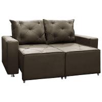 Sofá Retrátil E Reclinável 2 Lugares Bariloche 1.50cm Suede Marrom - 2
