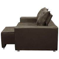 Sofá Retrátil E Reclinável 2 Lugares Bariloche 1.50cm Suede Marrom