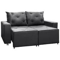 Sofá Retrátil E Reclinável 2 Lugares Bariloche 1.50cm Suede Chumbo - 2