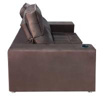 Sofá Retrátil E Reclinável 2 Lugares Londres 1.60cm C-molas Café - 5