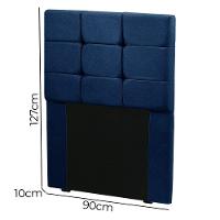Cabeceira Cama Box Solteiro 0.90 Julia Shop Das Cabeceiras Azul - 2