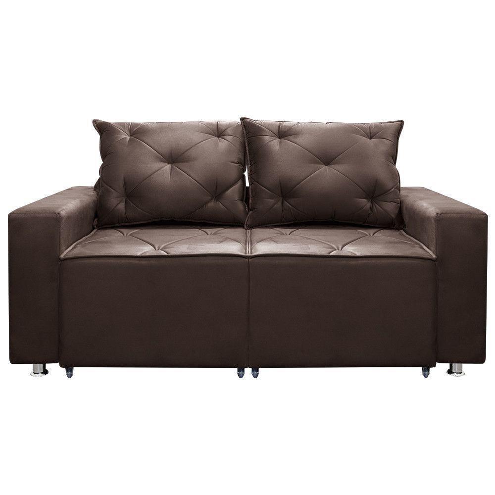 Sofá Retrátil E Reclinável 2 Lugares Bariloche 1.50cm Suede Café - 1