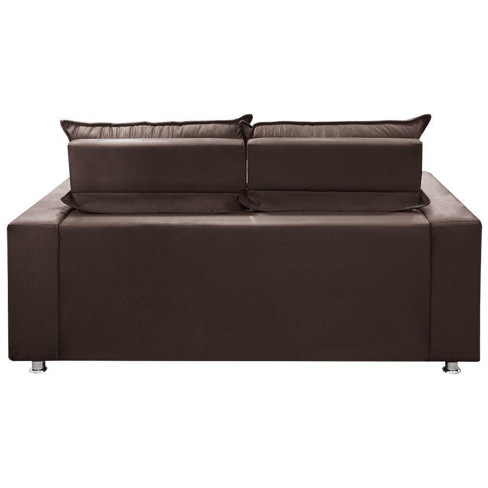 Sofá Retrátil E Reclinável 2 Lugares Bariloche 1.50cm Suede Café - 7