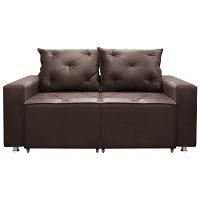 Sofá Retrátil E Reclinável 2 Lugares Bariloche 1.50cm Suede Café - 1