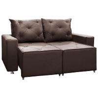 Sofá Retrátil E Reclinável 2 Lugares Bariloche 1.50cm Suede Café - 2