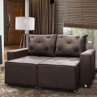 Sofá Retrátil E Reclinável 2 Lugares Bariloche 1.50cm Suede Café - 6