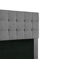 Cabeceira Cama Box Queen Em Suede Cinza Shop Das Cabeceiras Cinza