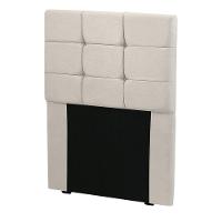 Cabeceira Cama Box Solteiro 0.90 Julia Shop Das Cabeceiras Bege Marfim - 1